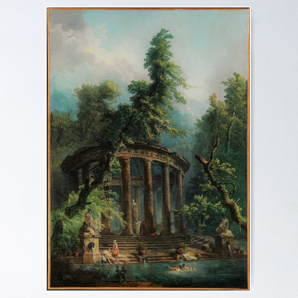 Item preview, The Bathing Pool (1786) - Hubert Robert designed and sold by SALON DES ARTS.