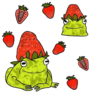 Artwork thumbnail, Strawberry Frog by kitty froggo