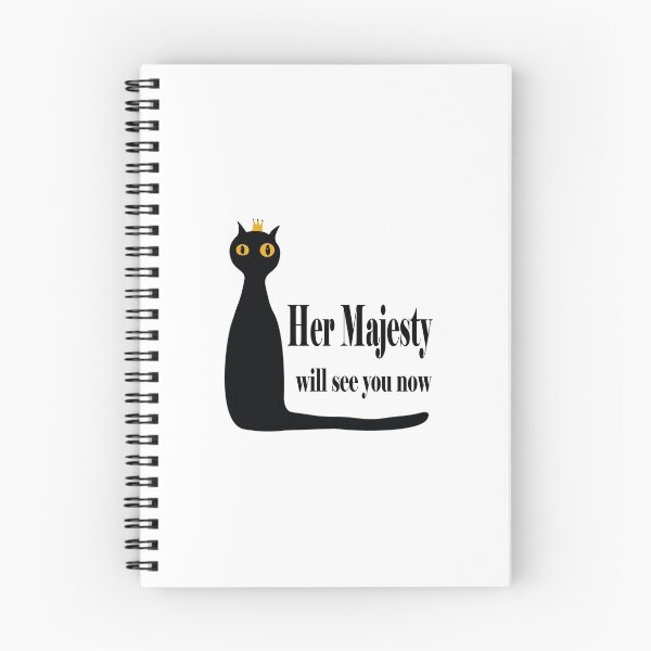 Item preview, Black cat with yellow eyes wearing a crown: Her Majesty will see you now... designed and sold by Elizaveta Levina.