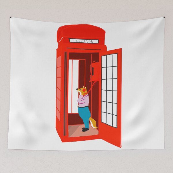 Item preview, Fox in the telephone booth designed and sold by Ashwini Vange.