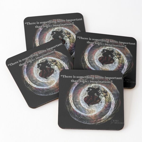 Item preview, Alfred Hitchcock Quote with Nightmare Vertigo Image designed and sold by triciakitty.