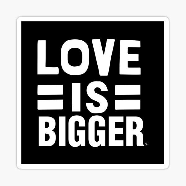 Artikel-Vorschau von Liebe ist größer - Weiß auf Schwarz, designt und verkauft von loveisbigger.