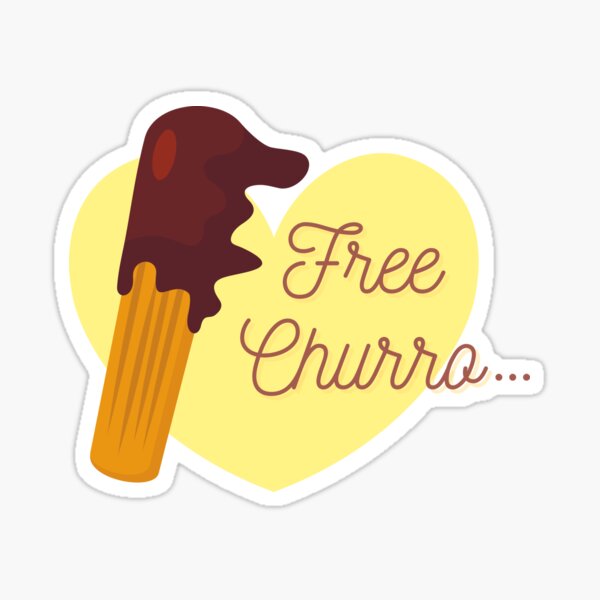 Churro gratis Pegatina