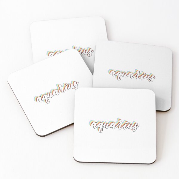 Item preview, Rainbow Cursive Aquarius Zodiac Sign Vsco Sticker designed and sold by laurencude.