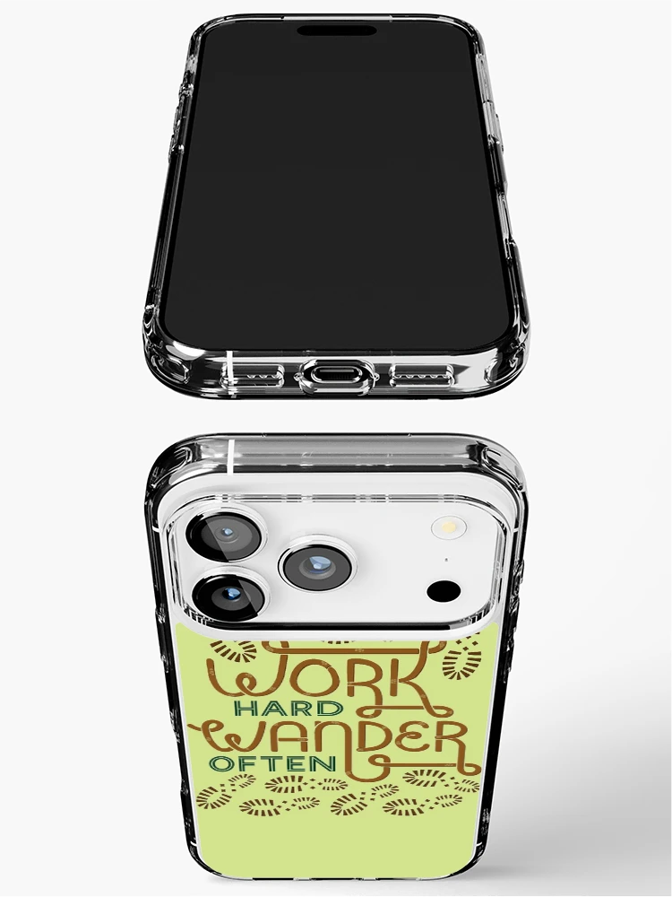 Thumbnail 3 of 5, iPhone Case, Work Hard Wander Often designed and sold by DesignsByAND.