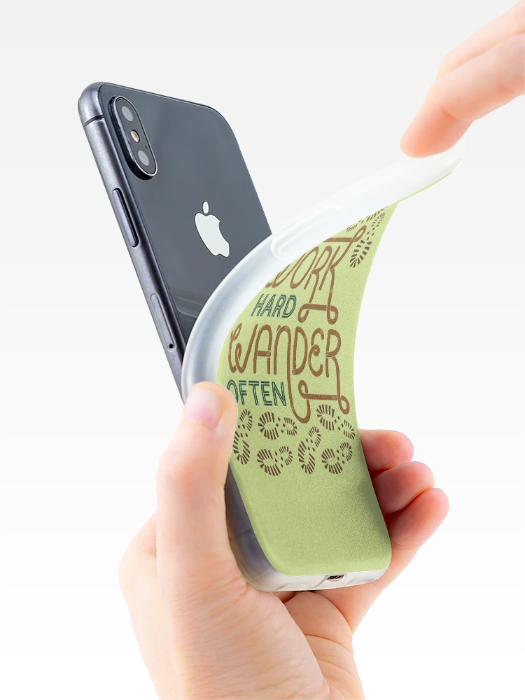 Thumbnail 4 of 5, iPhone Case, Work Hard Wander Often designed and sold by DesignsByAND.