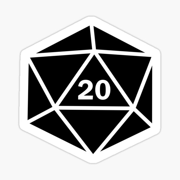 Twenty Sided Die Sticker