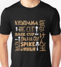 Kendama Word Block, gold2 Slim Fit T-Shirt