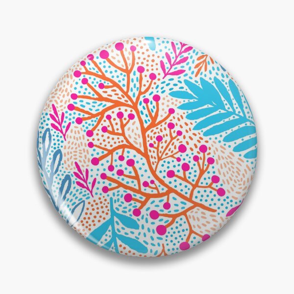 Item preview, Floral pattern of autumnal colors. Orange, blue, purple colorful ornament designed and sold by AidanShea.