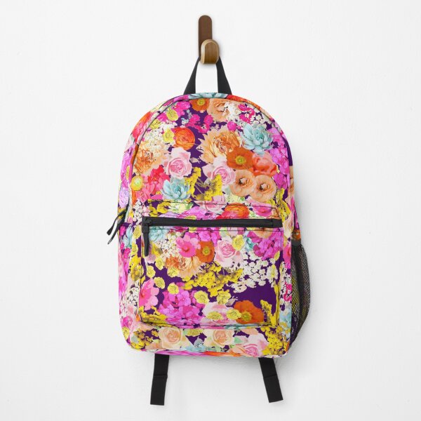 Item preview, Summer Bright Floral Print on Eggplant designed and sold by The Artwerks.