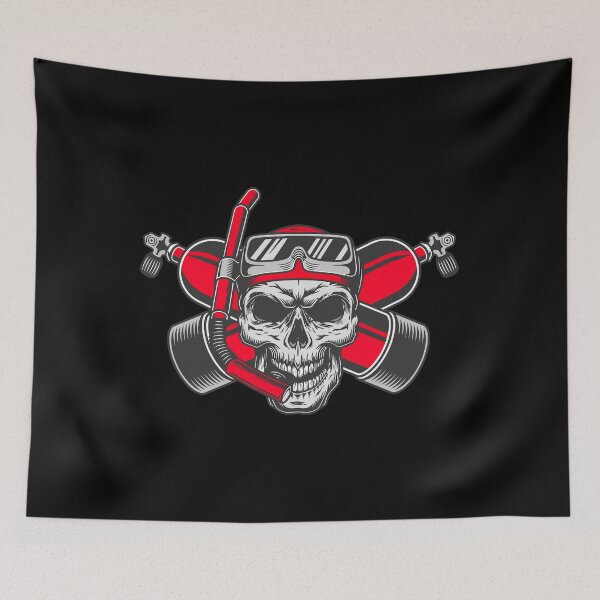 Item preview, Scuba diving diver skull designed and sold by FirstImpact.