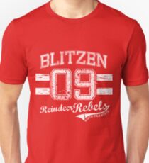 Blitzen Reindeer Rebel Unisex T-Shirt