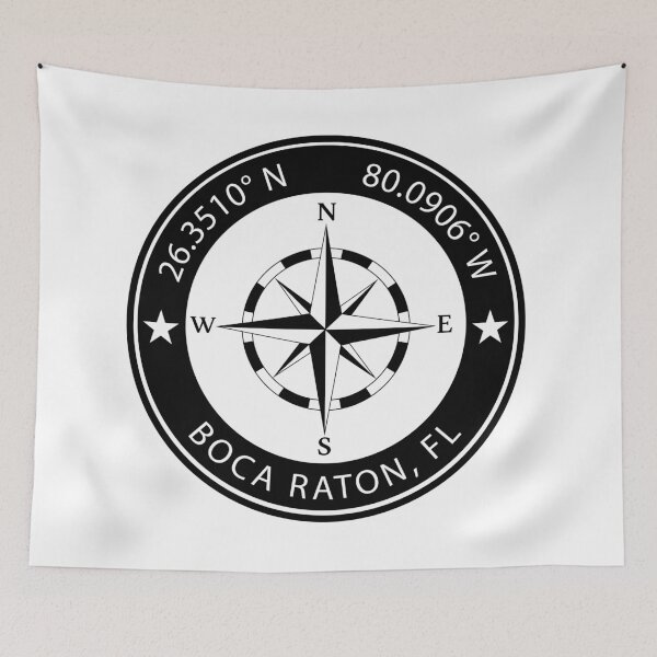 Item preview, Boca Raton, Florida Geographical Coordinates designed and sold by TeeOhGraphics.