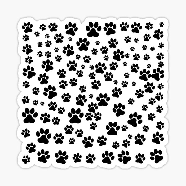 Heart touching cute puppies and kittens paws design - dog lovers, cat lovers and all animal lovers specially pet lovers Sticker