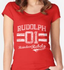 Camiseta entallada de cuello redondo Rudolph Reindeer Rebel