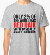 RED HAIR MAJESTIC UNICORN Classic T-Shirt