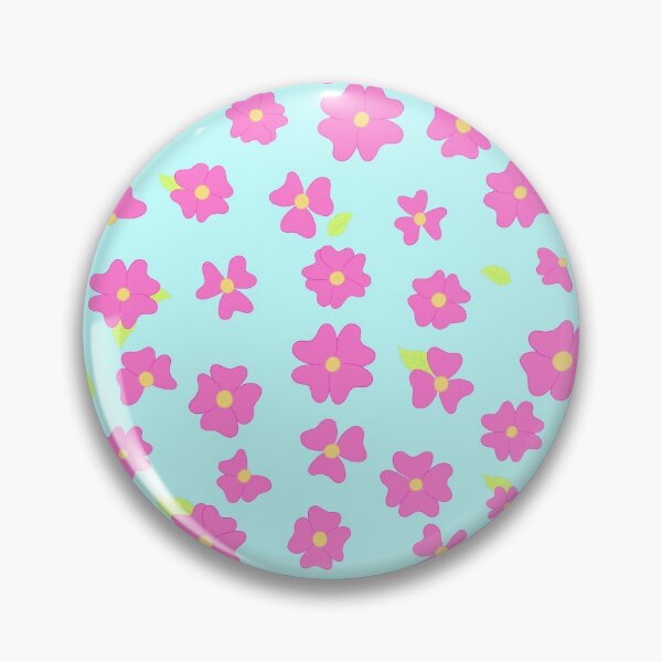 Item preview, cute happy pink flowers on a blue sky designed and sold by studioMoSa.