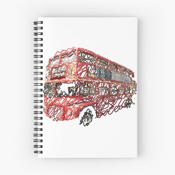 Item preview, London Bus made of squiggles. designed and sold by PhilRadfordArt.
