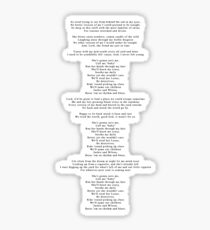 Lyrics - "Jackie And Wilson" by Hozier Sticker