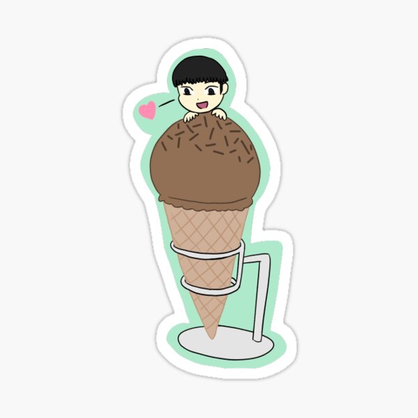 Jong-suk Lee (Chocolate Ice Cream Scoop) Sticker