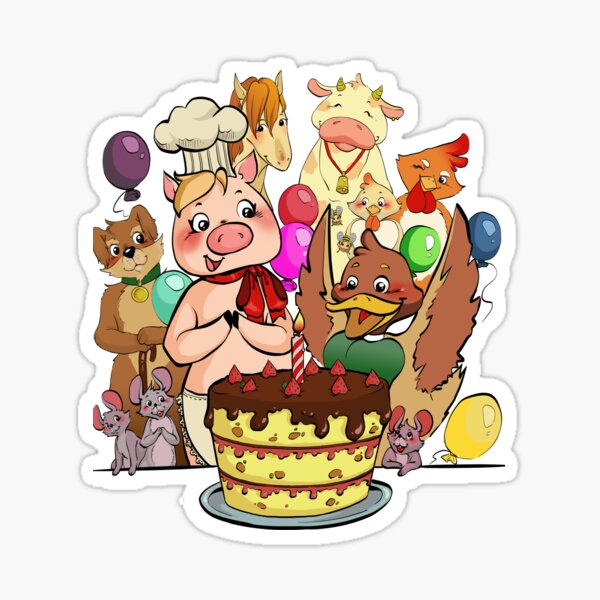 Childrens Birthday Party Stickers Redbubble - 9th birthday roblox cake design for boys