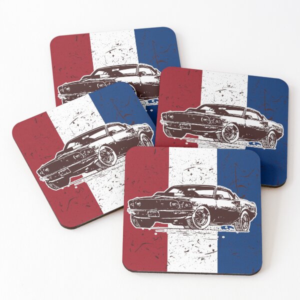 Item preview, Vintage Mustang with Red, White, and Blue background designed and sold by smnessen.