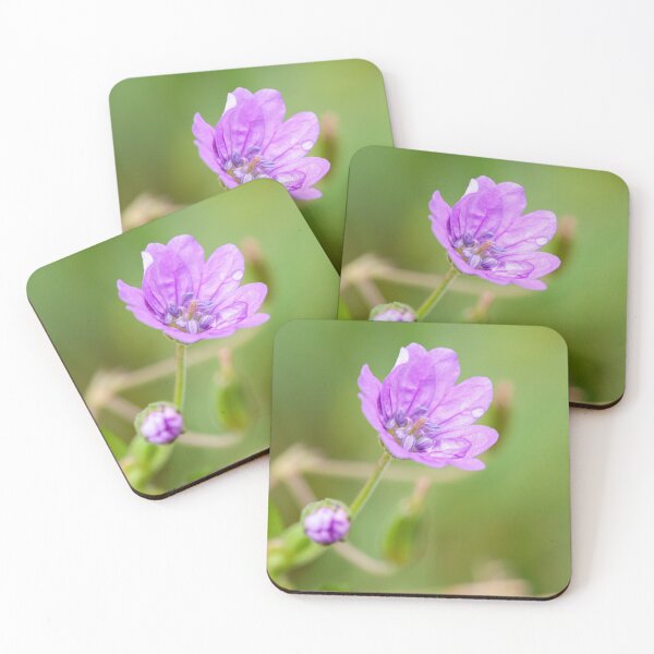 Item preview, Purple plant with raindrops against green designed and sold by cattasticmerch.