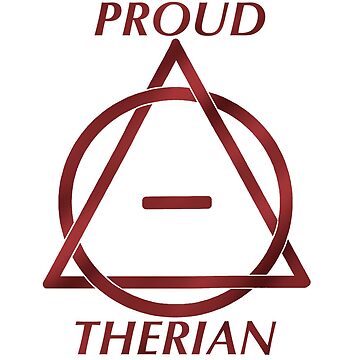 Dark red therian theta delta Sticker for Sale by DraconicsDesign