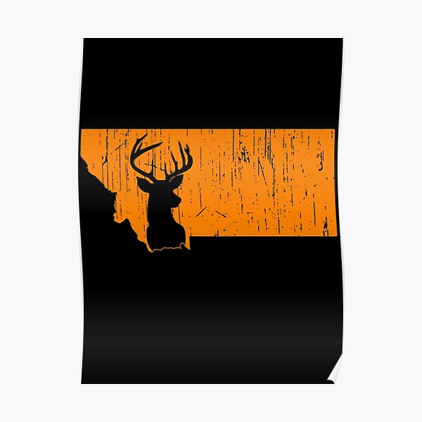 Montana Deer Hunting Poster For Sale By Eagle4414 Redbubble