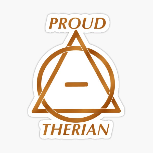 Ver. 2 Proud Therian in yellow Sticker for Sale by