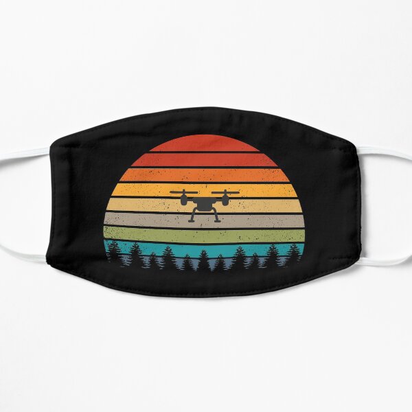 Quadrokopter Drohne Retro Vintage Shirt Geschenk Flache Maske