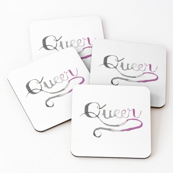 Item preview, Hand lettered 'queer' in ace colurs designed and sold by Melindrea.