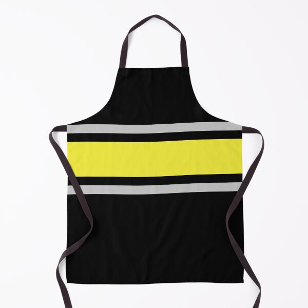 Black, Gray, & Yellow Power Stripe Apron