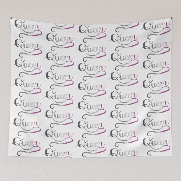 Item preview, Hand lettered 'queer' in ace colurs designed and sold by Melindrea.