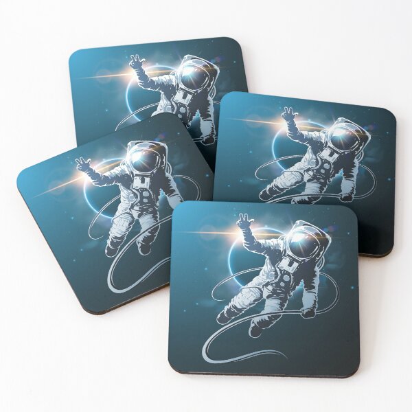 Item preview, Astronaut in front of an eclipse designed and sold by LeCoinduCagou.