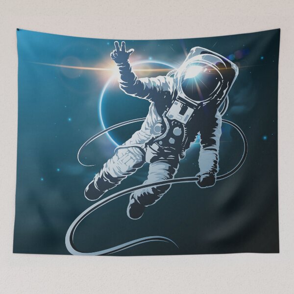 Item preview, Astronaut in front of an eclipse designed and sold by LeCoinduCagou.