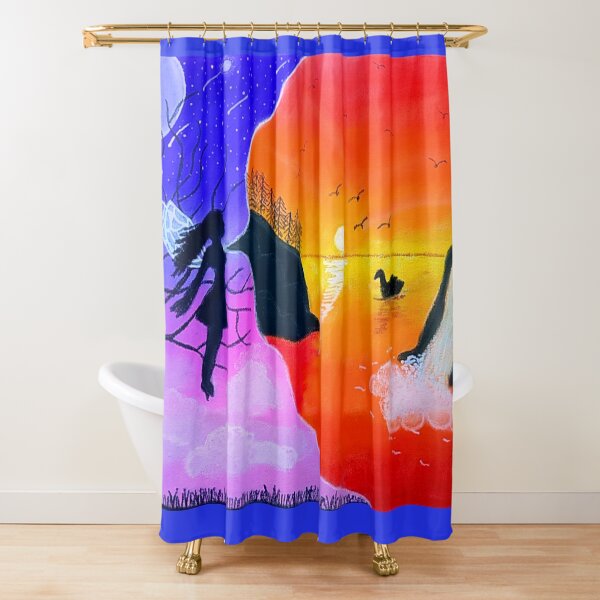 Fée au soleil couchant Rideau de douche