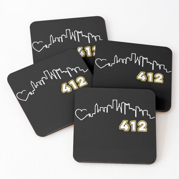 Item preview, Pittsburgh Skyline 412 Love Steel City The Burgh Silhouette designed and sold by Zeelicious Designs.