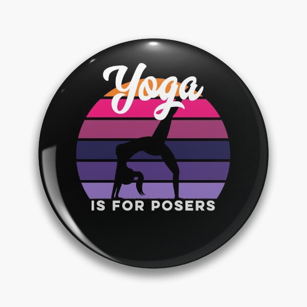 Item preview, Yoga Is For Posers Silhouette Sunset Funny Retro Vintage designed and sold by Zeelicious Designs.