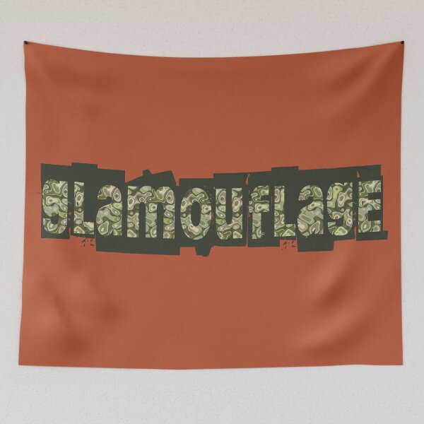 Item preview, Glamouflage en tipografía estampada Olive Drab-Contour designed and sold by Annette Chabidon Studio.