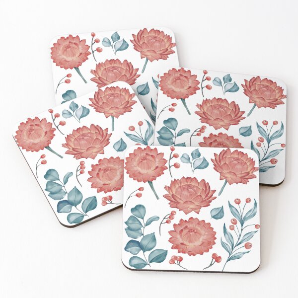Item preview, Red Rose & Eucalyptus Leaves designed and sold by mischellero.