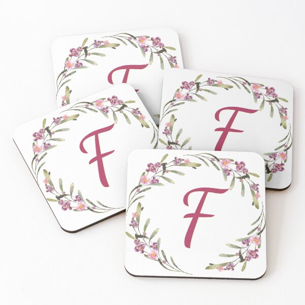 Item preview, Purple Floral Wreath Initial Letter F designed and sold by TheFamilyVan.
