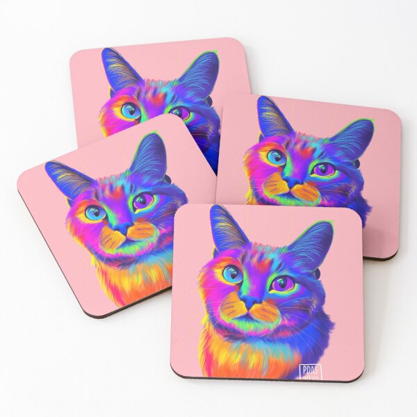 Item preview, Colourful tabby cat designed and sold by PayneDigitalArt.