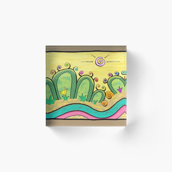 Blooming Ladies Acrylic Block