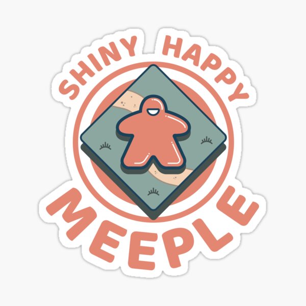 Item preview, Shiny Happy Meeple | Boardgames designed and sold by James Battershill Art.