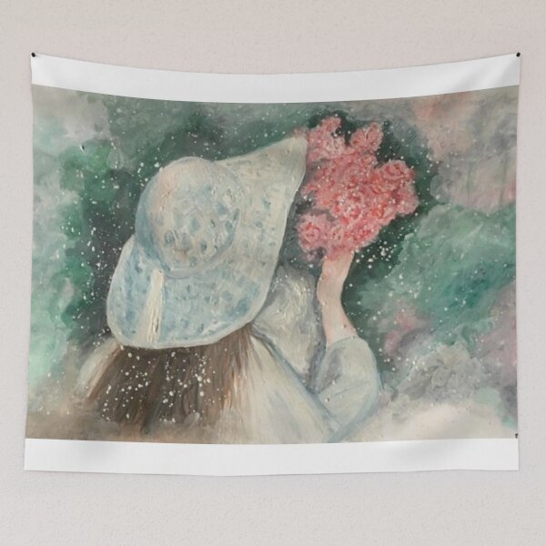 Item preview, Lady With Hat And Flowers designed and sold by Sue Demczyna.