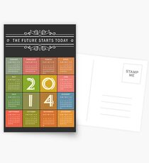 Retro Chalkboard 2014 Calendar Postcards