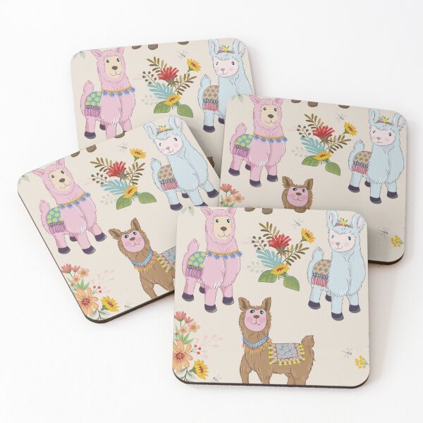 Item preview, Sweet Cute Lamas designed and sold by mischellero.