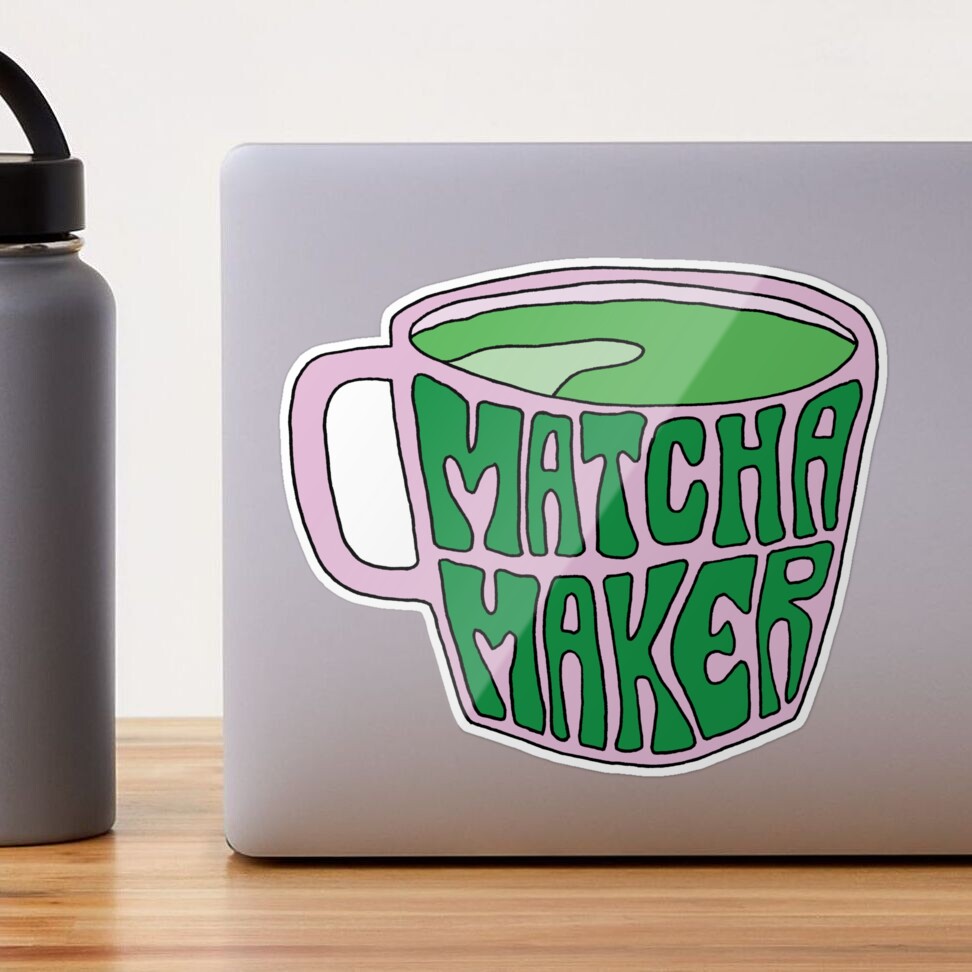 Matcha Maker Design Sticker for Sale by Finecitydesigns