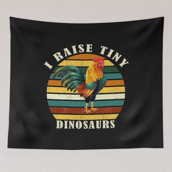 Item preview, I Raise Tiny Dinosaurs Vintage Retro 70S Chicken Silhouette funny T-Shirt designed and sold by bestdesigns2020.